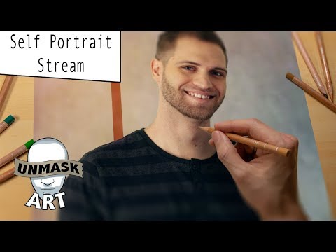 Colored Pencil Self Portrait | Livestream Day: 3 Background Continued