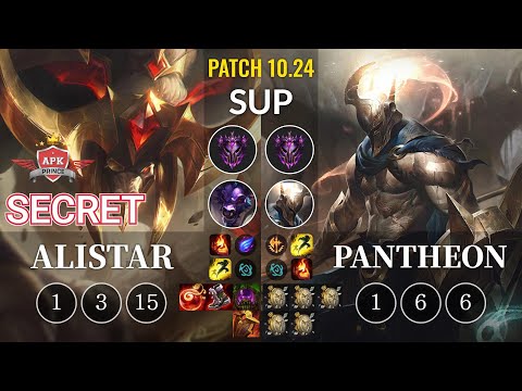 APK Secret Alistar vs Pantheon Sup - KR Patch 10.24