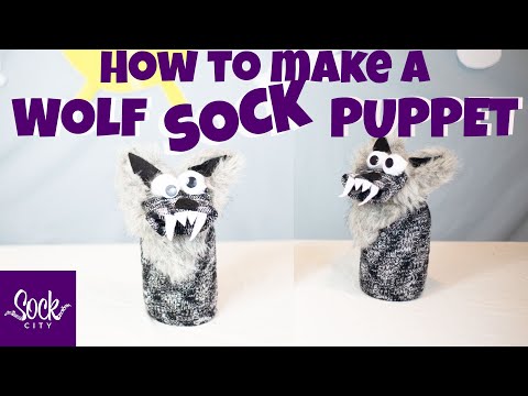 How to Make a Wolf Sock Puppet | Fast & Easy DIY | Puppet Show Series #2 | Fun Sock Creations