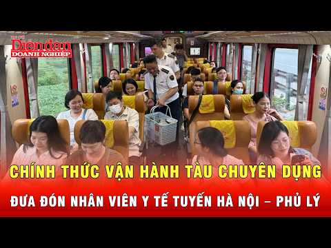 Chính thức vận hành đoàn tàu chuyên dụng đưa đón bác sĩ Bệnh viện Bạch Mai