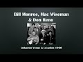 Bill Monroe, Mac Wiseman & Don Reno 1966