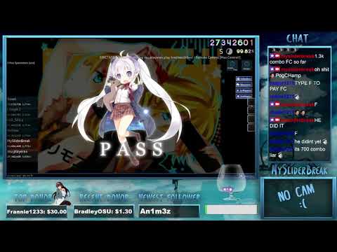 osu! - osu player84 chokes remote control on my stream (744pp)