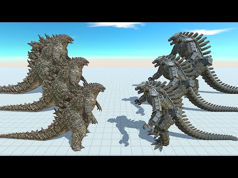 GODZILLA 2021 VS MECHA GODZILLA DEATH RUN - Animal Revolt Battle Simulator