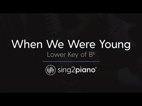 When We Were Young (Lower Key of Bb - Piano Karaoke Instrumental) Adele