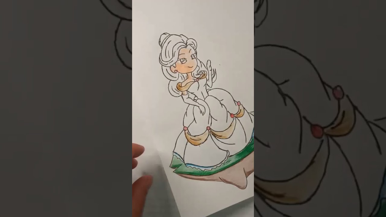 COMO COLORIR A BELA CHIBI | A BELA E A FERA #Bela#BEAUTIFUL #BEAUTYANDTHEBEAST #CHIBI #Disney