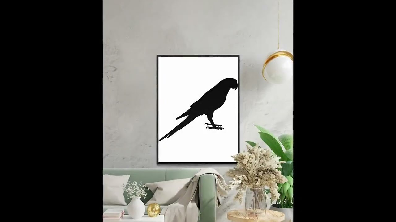 Parrot Silhouette SVG, Colorful Bird Clipart, Tropical Bird Vector, Digital Cut File