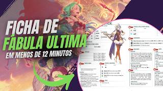 Tutorial de criação de ficha: Aprenda a Criar sua Ficha de Personagem do ZERO em Fabula Ultima!