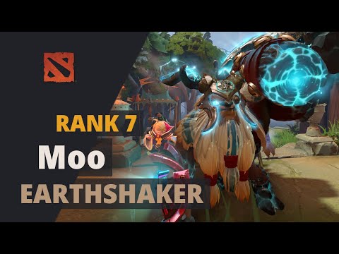 Moo (Rank 7) plays Earthshaker Dota 2 Full Game