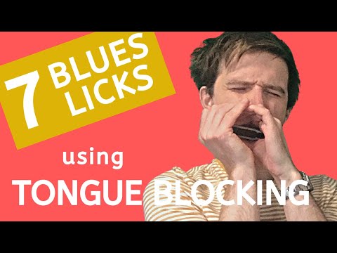 7 Cool Blues Harp Licks with Tongue Block  (+ Free Harmonica Tabs)