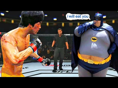 Crazy Fight 🔥🐉 Fat Batman vs. Bruce Lee - EA Sports UFC 4 Rematch