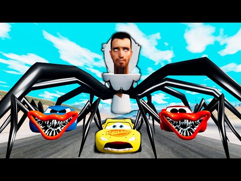 Live Epic Escape From Lightning McQueen Eater Monsters | McQueen VS McQueen | BeamNG.Drive # 300
