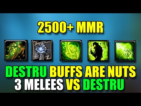 DESTRUCTION BUFFS ARE INSANE! 3 MELEES VS DESTRU IN SHUFFLES 2500 MMR