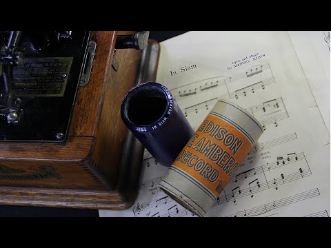 เพลง "In Siam" จากกระบอกเสียง Edison Blue Amberol Cylinder รหัส 2515 ปี 1915
