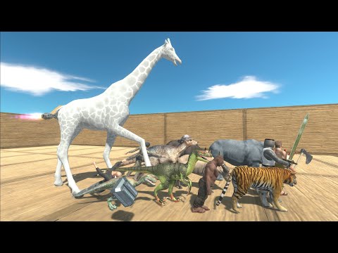 Escape from CRAZY ALBINO GIRAFFE - Animal Revolt Battle Simulator