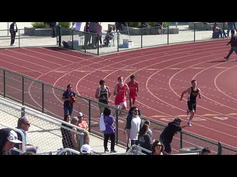 FSB 400m Heat 2 at Sunset League Prelims 4-27-18 - Los Alamitos Boys