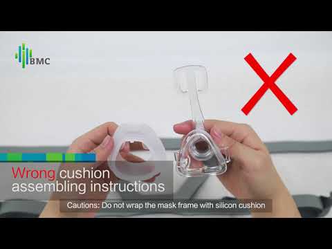 How to properly assemble the cushion of the N4 Nasal mask to the frame?