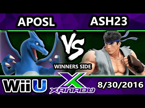 S@X 165 - Ash23 (Ryu) Vs. VGBC | Aposl (Charizard) SSB4 Tournament - Smash Wii U - Smash 4