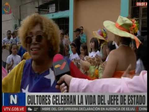 Cultores de la parroquia Sucre, Libertador de la capital venezolana celebran la vida del Presidente