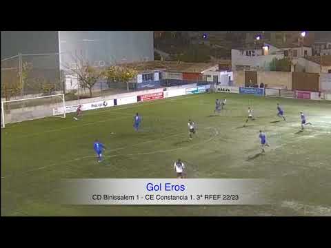 Gol Eros. CD Binissalem 1 - CE Constancia 1. 3ª RFEF 22/23