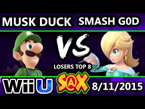 S@X 110 - Musk Dusk (Luigi) Vs. VGz | Smash God (Rosalina) SSB4 Losers top 8 - Smash Wii U - Smash 4