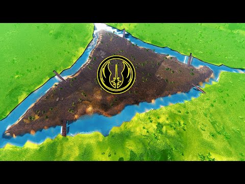 50,000 JEDI Island Bridge Defense VS 5 MILLION ZOMBIES! - Ultimate Epic Battle Simulator 2 UEBS 2