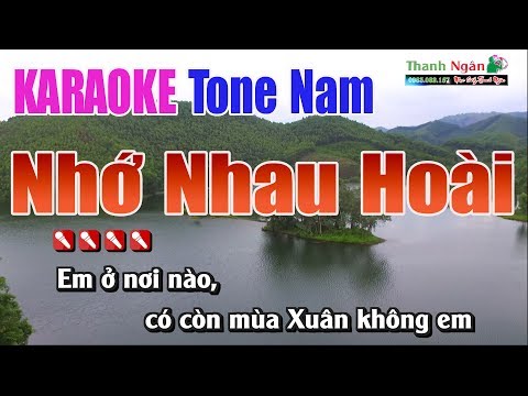 Nhớ Nhau Hoài Karaoke || Tone Nam - Nhạc Sống Thanh Ngân