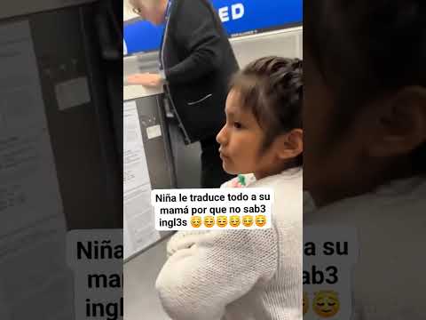 Niña le traduce a su tía al no saber inglés.  #niños #niña #idiomas #ingles #traducción #traductor