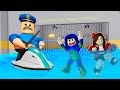 WE ESCAPED WATER BARRY'S PRISON RUN IN ROBLOX (OBBY) 😱