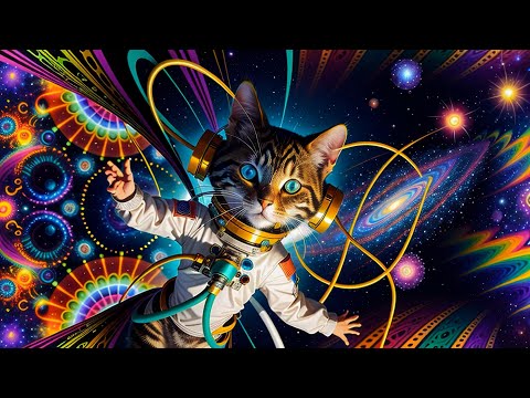 Nexxus 604 - Cats in Space - Psychedelic trance mix • (4K AI animated music video)