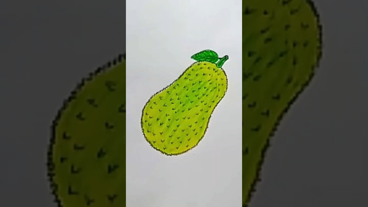 How to draw Jack fruit | Drawing Jack fruit | সহজে কাঁঠাল আকা এবং রং করা