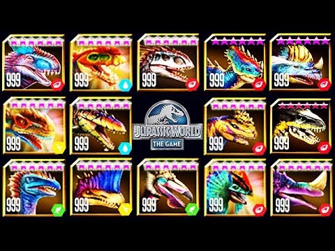 ALL LEVEL 999 LEGENDARY HYBRIDS (INDORAPTOR) (JURASSIC WORLD)