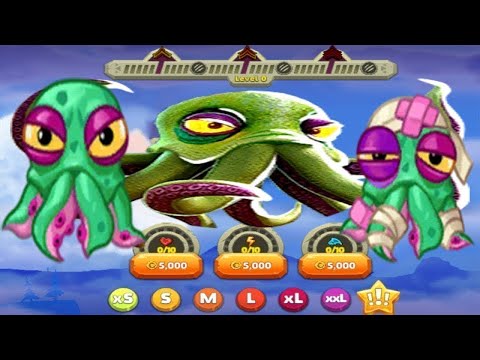Hungry Dragon - New Boss - OCTONI - Octopus Boss Battle - All 25 Dragons Unlocked ( Android & IOS )