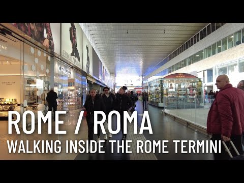 Vídeo 64 - Caminhando dentro da Estação Termini em Roma, Roma - Um passeio e um lanche leve