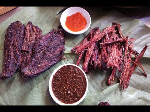 CÁCH CHẾ BIẾN THỊT TRÂU GÁC BẾP.