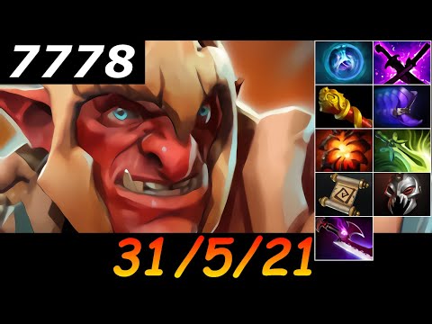 Dota 2 Troll Warlord 7778 MMR 31/5/21 (Kills/Deaths/Assists) Ranked Full Gameplay