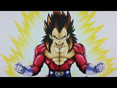 Drawing VEGETA SSj4 - Super Saiyan 4 | TolgArt