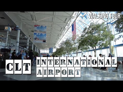 🇺🇸✈️ CLT - Charlotte Douglas International Airport walking tour | Charlotte, NC, USA