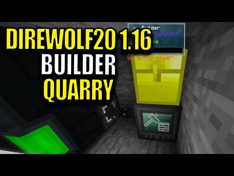 Minecraft Direwolf20 Modpack 1.16 Ep 12 - Builder Quarry