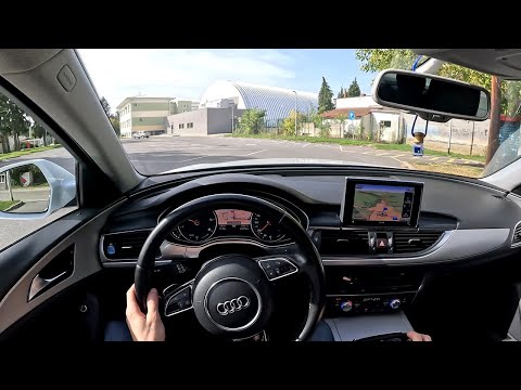 Audi A6 2016 2.0 TDI Facelift S-line 140 KW | POV Test Drive & Exterior (Binaural Audio)