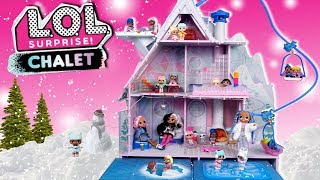 LOL OMG Doll Family Moving Routine in Winter Disco Holiday  House