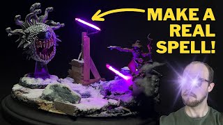 I added LASERS to my beholder diorama!