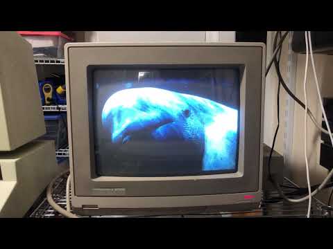 Booting and exploring an Amiga 2500 hard drive image from a 1990 Commodore Business Machines backup.