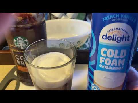 Starbucks cold brew salted caramel cream & International Delight French Vanilla Cold Foam Creamer