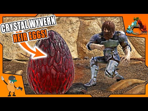STEALING & HATCHING BLOOD WYVERN HEIR EGGS | ARK CRYSTAL ISLES FREE DLC