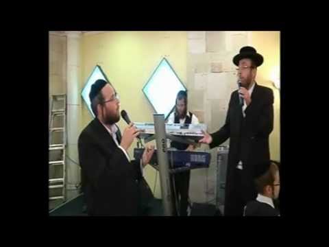 yoely markovitsch with arele samet & dudi kalish at wedding in israel