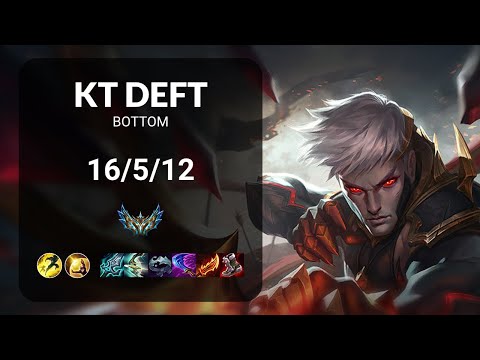 KT Deft Varus vs Draven BOTTOM - KR CHALLENGER Patch 14.15