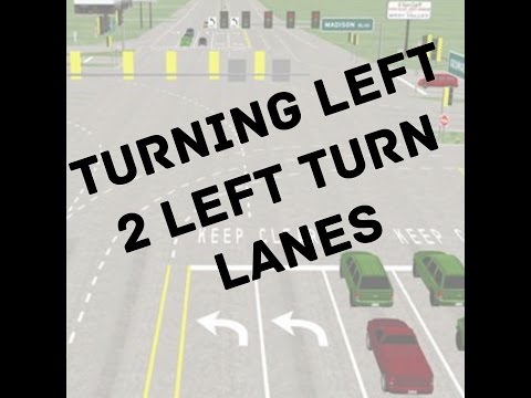 How to TURN LEFT at an INTERSECTION (2 left turn lanes) || Toronto Drivers Video