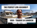 Trader 54 Walkthrough Yacht Tour Is This The Perfect Live Aboard Stunning Interior Space