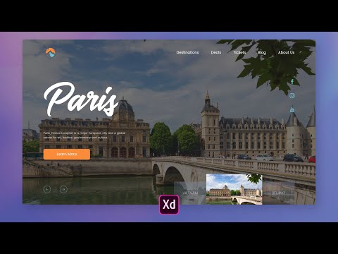 Travel Website Design In Adobe Xd  / Adobe Xd Auto Animate