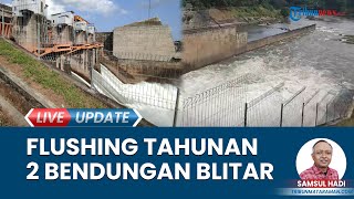 Pulihkan Kapasitas, Flushing 2 Waduk di Blitar Capai Sedimen Sekira 500.000 Meter Kubik ke Hilir